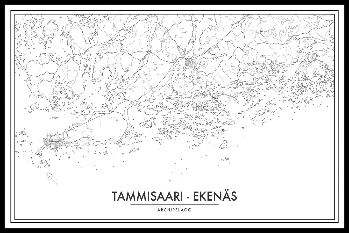  De kaartposter van de Tammisaari-archipel