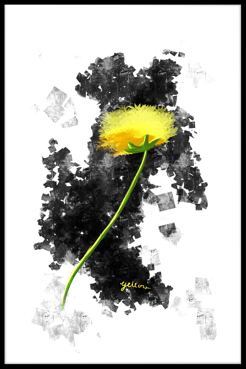  Gele bloem grafisch ontwerp poster