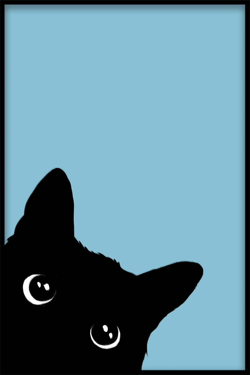  Black Cat Hello-poster