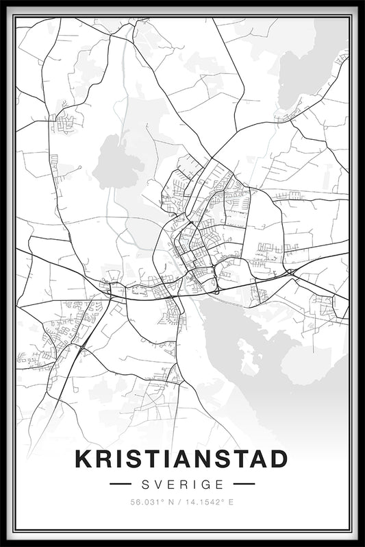  Affiches Kristianstad Kaart