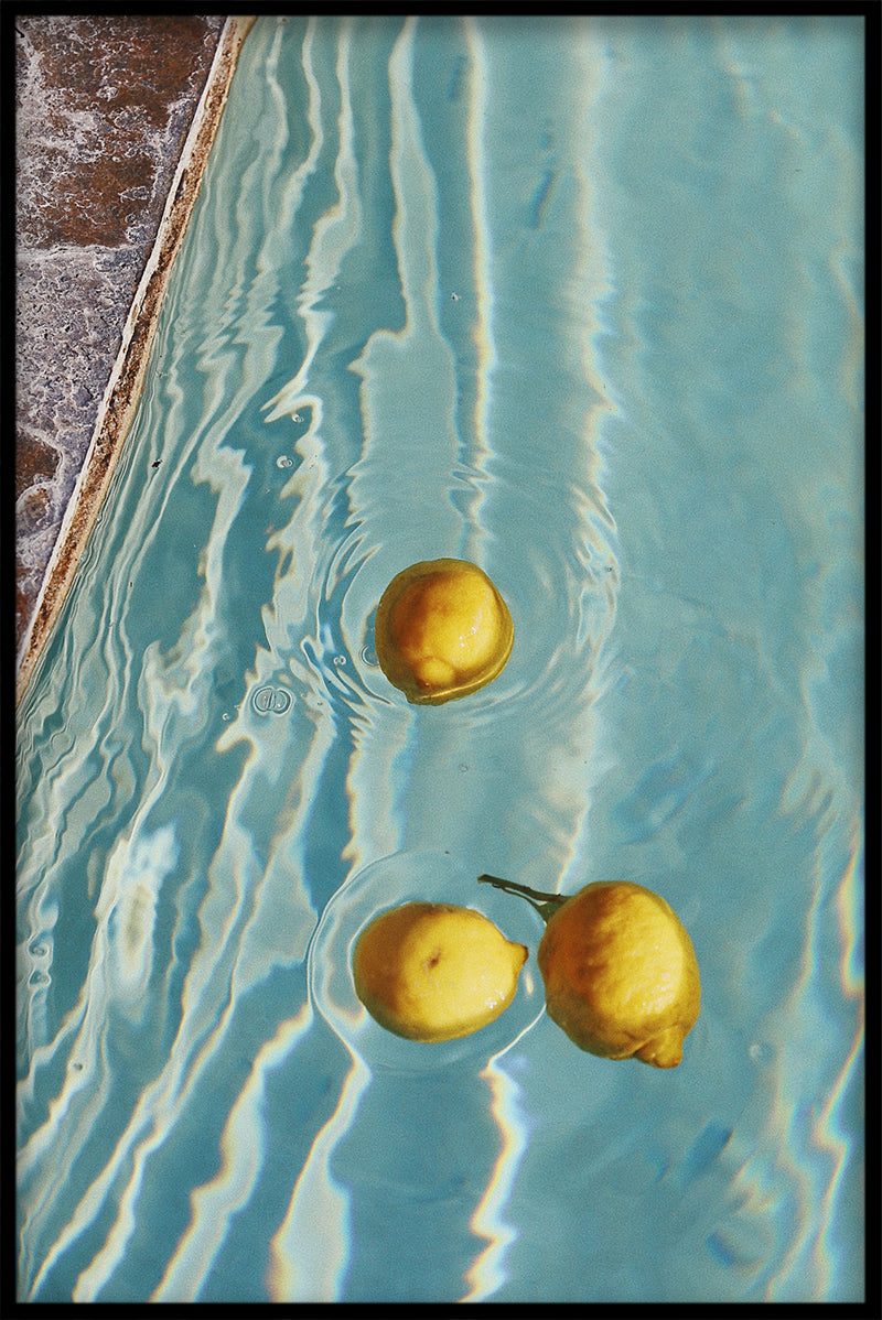  Zwembad citroenen poster