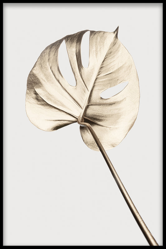  Gouden Monstera-poster