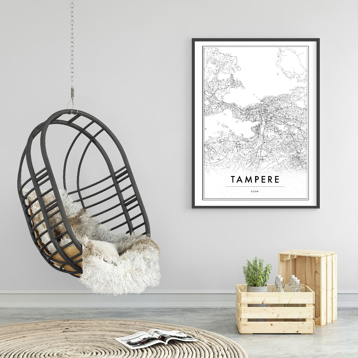  Tampere Finland kaartposters