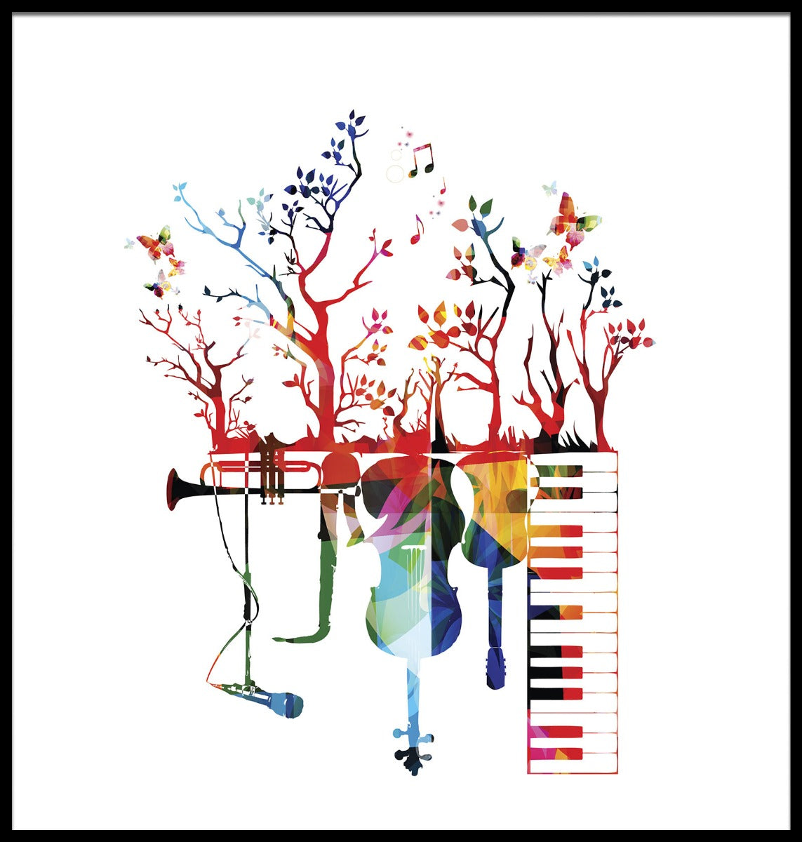  Muziekinstrument illustratie poster