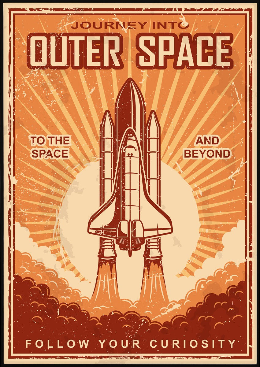  ruimte vintage poster